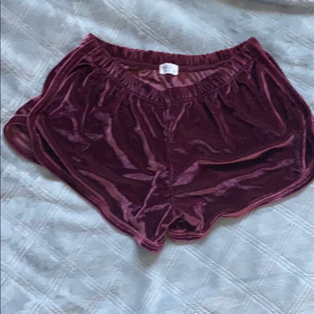 Brandy velvet shorts